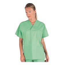 Blouse Médicale Unisexe Col V Vert à Manches Courtes - Isacco - Infirmier