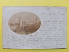 CPA CARTE PHOTO Lunette de 1900 PARIS Le GRAND PALAIS Pont Alexandre Seine