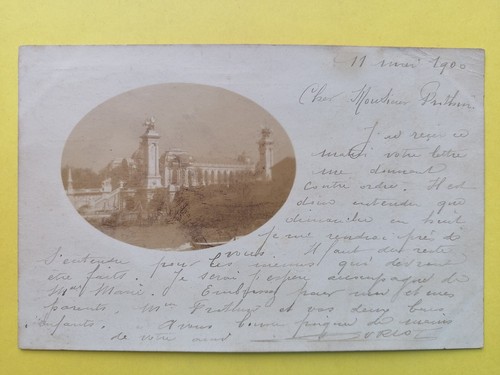 Cpa carte photo lunette - lunette, de