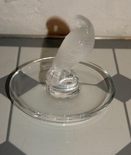 BAGUIER  LALIQUE  FRANCE COLOMBE cristal dépoli