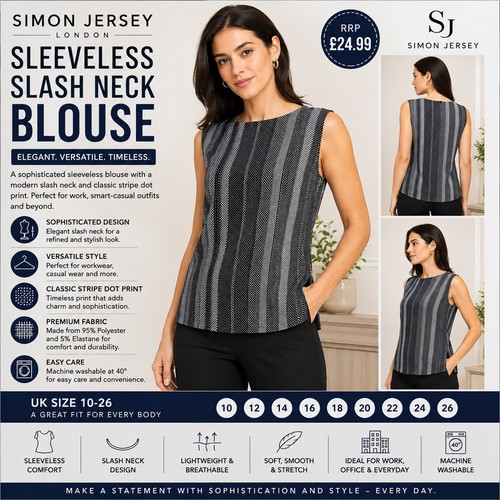 Blouse noire sans manches - noire,