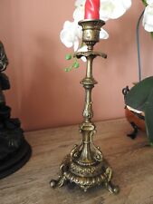 Bougeoir ancien en régule lumineux chandelier bougie flambeau