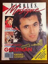Paroles et Musique n°7 du 5/1988; Dossier Goldman/ Tina Turner/ Johnny Clegg