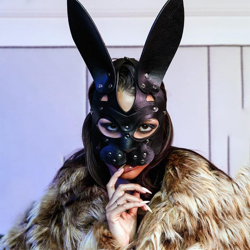 Leather rabbit masks - masks,