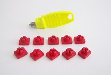 PLAYMOBIL (4103) SYSTEMx - Lot de 10 Clips de Fixation Rouge + Clé