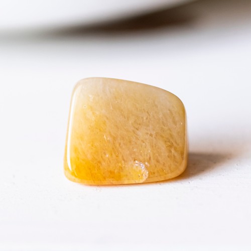 Jade jaune pierre roulée - jaune,
