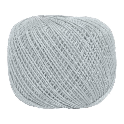 Fil pour crochet perlé gris