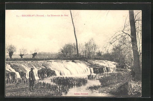 Cpa seignelay déversoir - seignelay,, le