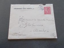 LETTRE.TIMBRE SEMEUSE 129.DE