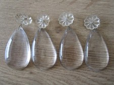 4 Pampilles en cristal de 7 cm