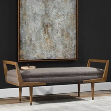 Waylon 59" Wide Taupe Gray and