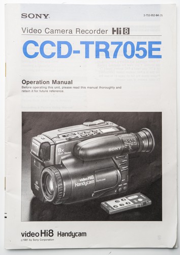 Caméra vidéo sony ccd tr705e - caméra,