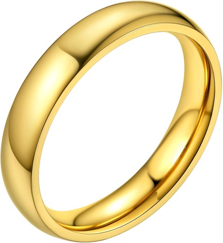 Bague acier inoxydable - bague, or