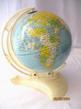 GLOBE terrestre mappemonde Années 50  tôle sérigraphie -West Germany -tbe