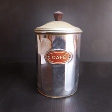  Pot café métal chrome bouchon bakélite chrome vintage art déco France N7583