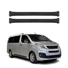 Barres de toit transversales pour Peugeot Expert 2016-2021 Aluminium Noir