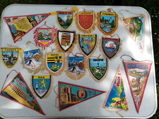 Lot de fanions vintage pour caravane voiture ancienne voyage région