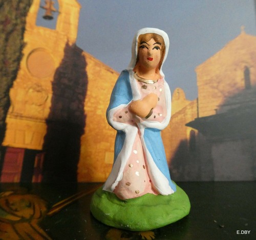 Santon terre cuite marie a - santon,