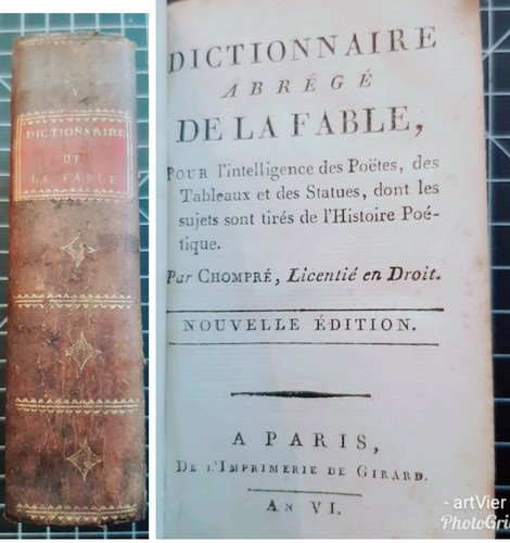 Livre ancien 1797 dictionnaire - livre,