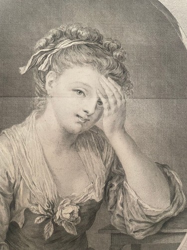 Gravure burin xviiie - au,