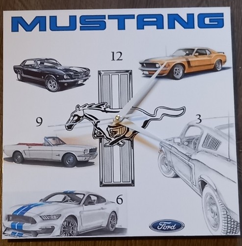 Horloge murale mustang ford - horloge,