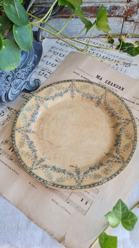 Ancienne assiette plate - ancienne,
