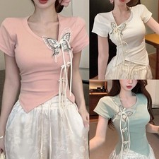 Haut femme été slim fit avec