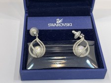 Boucles d'oreilles Swarovski 3,5 cm + boîte d'origine - état voir photos