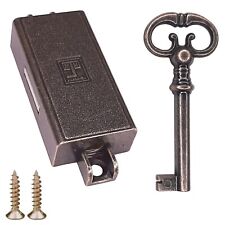 Serrure espagnolette clé remplacement meuble ancien décoration armoire, gauche