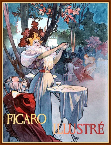 Mucha affiche les cafés - -, "les
