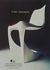 PUBLICITE LA BOUTIQUE DANOISE FAUTEUIL CHAISE MEUBLES DE 1972 AD PUB VINTAGE 