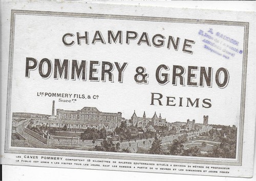 Buvard neuf champagne - champagne, pommery