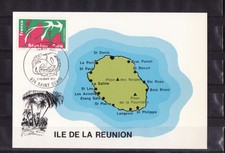 carte  1er jour   région  ile de la Réunion  974 Saint Denis     1977