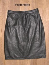 Jupe cuir slim - en, noire