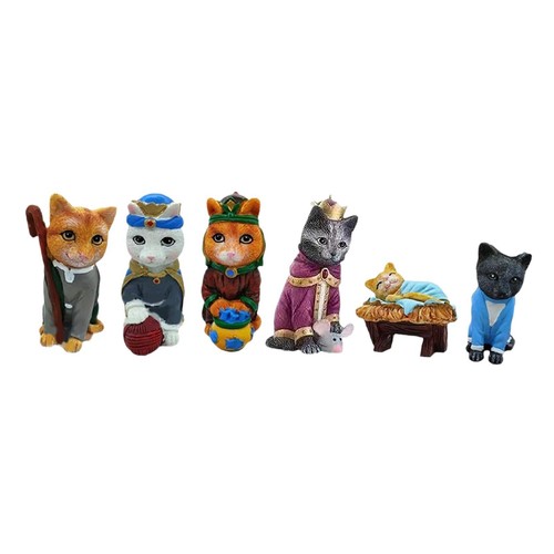 Lot figurines chat en - de,