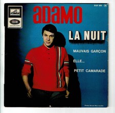 ADAMO Vinyle 45T EP 7" LA NUIT -MAUVAIS GARCON -PETIT CAMARADE - VOIX MAITRE 800