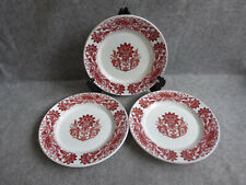 3 assiettes plates,rivanel,style arcopal,motif floral