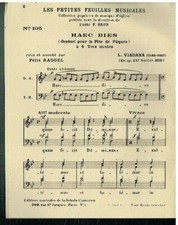 Les petites feuilles musicales N°105 - Haec Dies - Fêtes de Paques Félix Raugel 