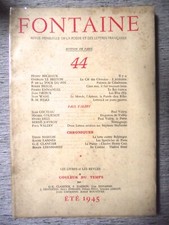 REVUE FONTAINE N°44 1945 MICHAUX LE BRETON EMMANUEL RILKE PAUL VALÉRY COCTEAU