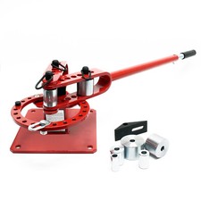 Wiltec Cintreuse de tubes universelle Presse à cintrer Plier Acier rond carré