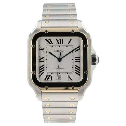 Cartier santos silver dial - cartier,