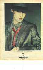 PUBLICITE ADVERTISING  1983  CERRUTI 1881 haute couture costume tailleur