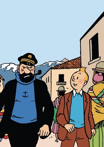 Plaque métal tintin - plaque,