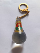 Porte-clés Goutte Verre Cristal BACCARAT VESSIERE Boucle Gravée Keychain vintage