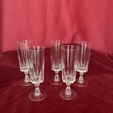 5 flûtes à Champagne cristal