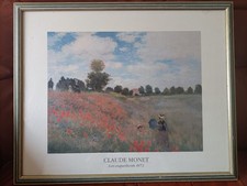 Vintage Oil painting by Claude Monet "Les Coquelicots"