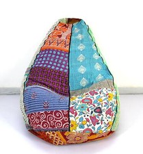 Vintage Kantha Quilt Bean Bag