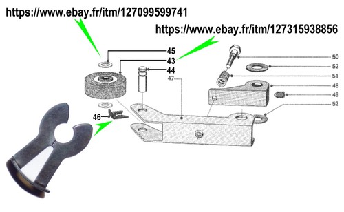 Clip axe galet - clip,