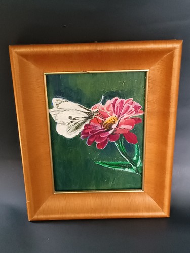 Huile sur panneau encadre - **huile,