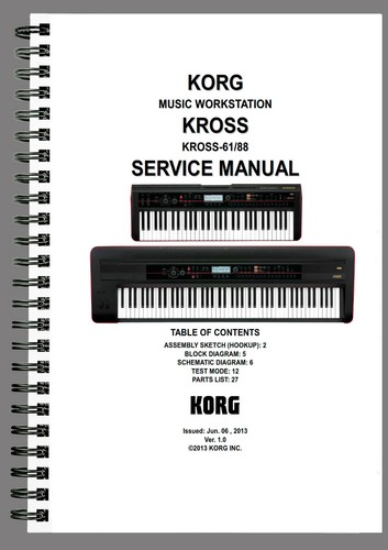Manuel entretien korg kross - manuel,